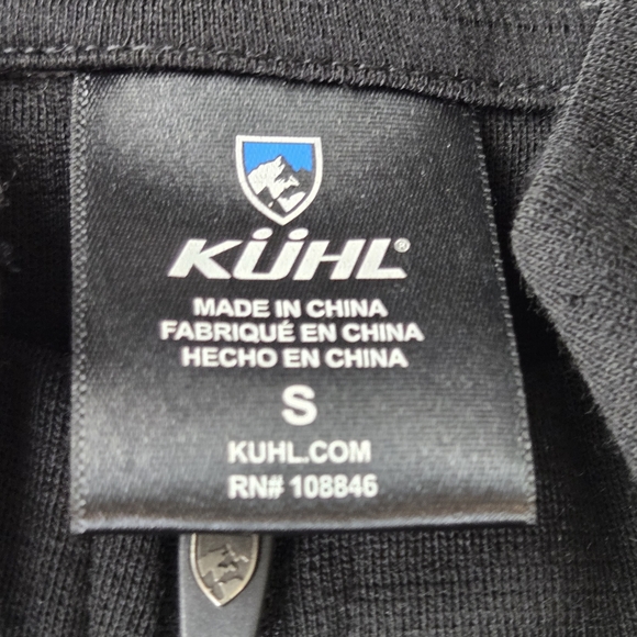 Kuhl NWT Team 1/4 zip merino wool Maxwool Schmart Pullover Small black grey - Picture 15 of 17